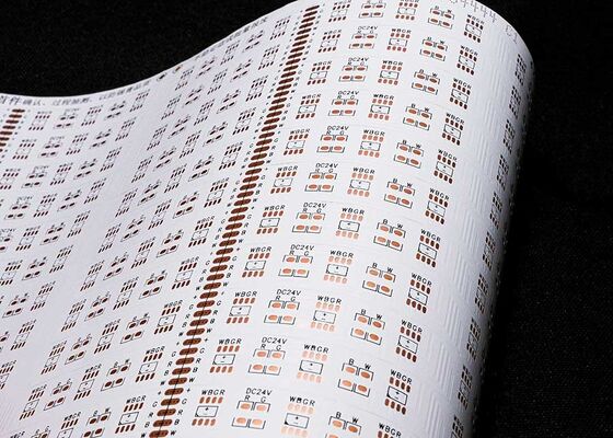 شراء 5050 30led/قطعة 24 فولت شريط LED مرن مزدوج الجوانب بفيلم أبيض لوحة دوائر مطبوعة online manufacture