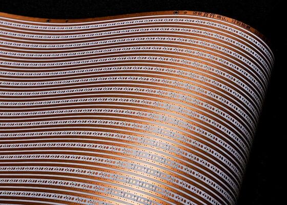 شراء لوحة PCB مرنة ذات طبقة بيضاء مزدوجة 12 فولت مخصصة لإضاءة الشريط LED online manufacture