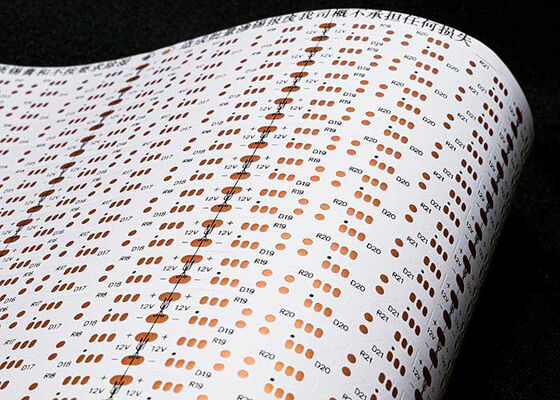 لوحة دوائر LED مرنة مزدوجة الجانبين 12 فولت مع مضاد أكسدة OSP لتطبيقات LED