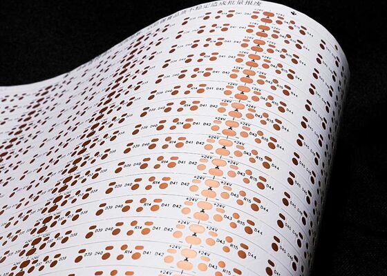 لوحة دوائر مرنة ذات طبقة بيضاء على الوجهين 24 فولت FPCB لتخصيص شريط LED