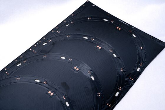 مرونة عالية 0.1 ملم دقيقة. عرض الخط 300 درجة مئوية مقاومة FPC لوحة دوائر مطبوعة مرنة طبقة مزدوجة FPC